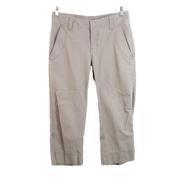 The North Face Womens Hiking Pants Khaki Size 8 Crop Ripstop Convertible AU4Q - Picture 2 of 6